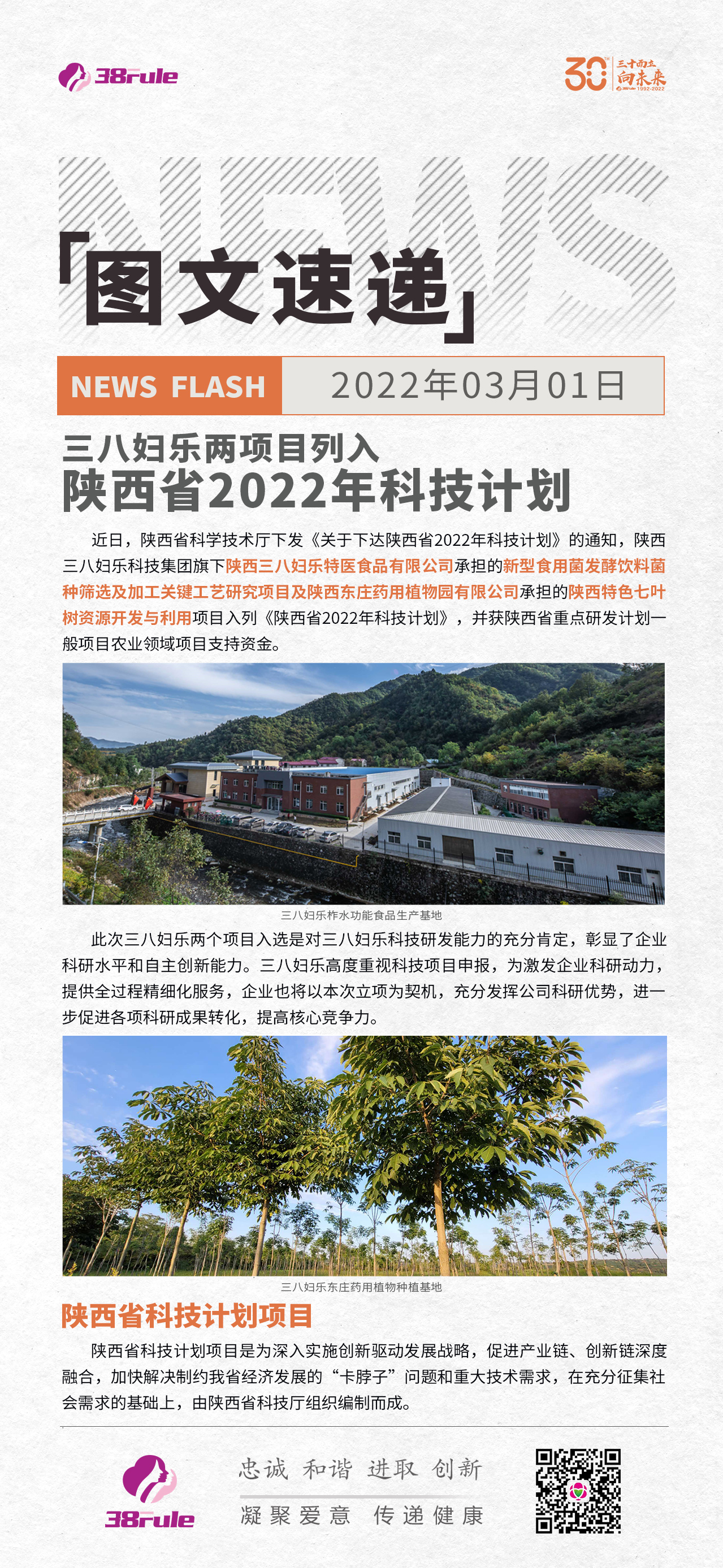 三八妇乐两项目列入陕西省2022年科技计划